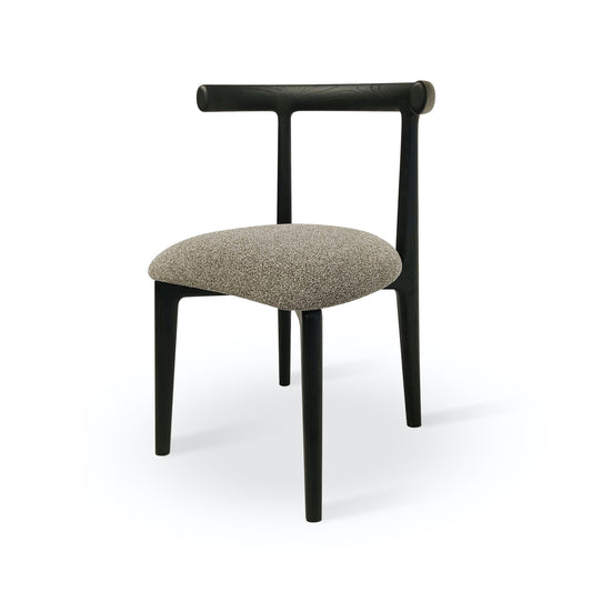 Nordic Arc Solid Wood Chair (Gray Black)